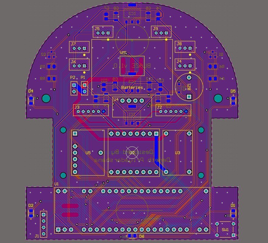 The custom control PCB — routing layout